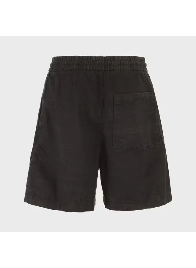 Шорты с вышивкой хлопковые Zara, черный — фото 3