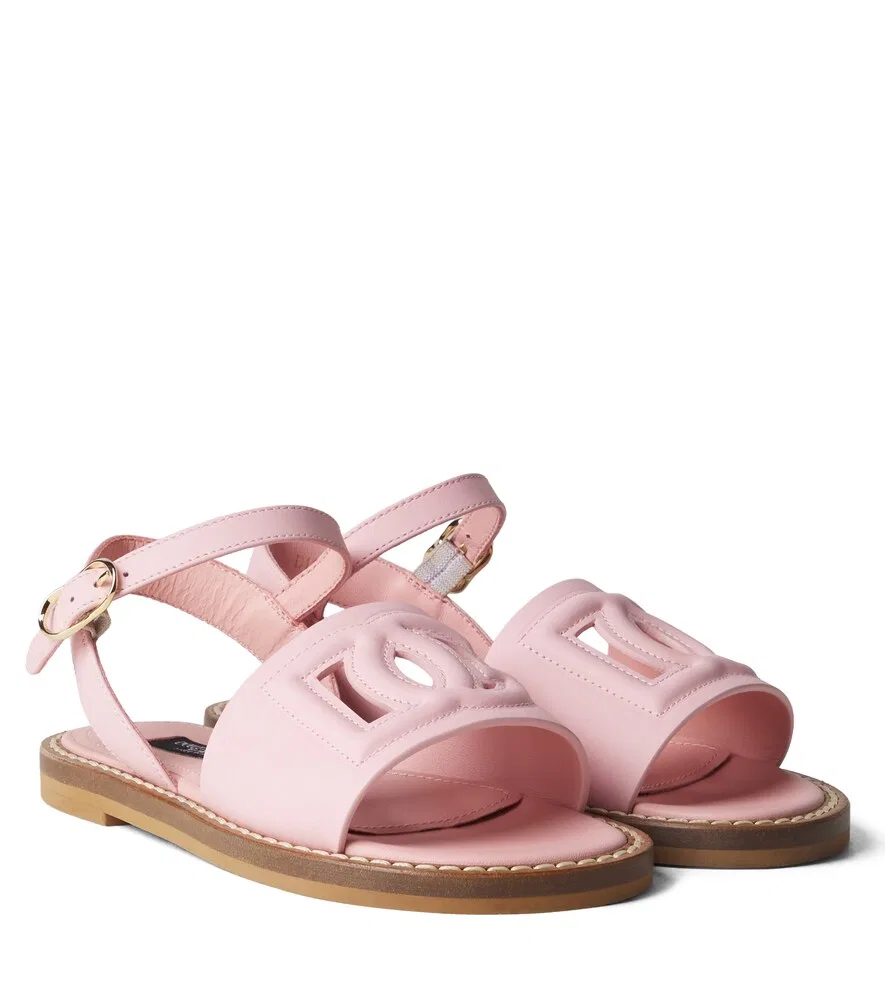 Кожаные сандалии DG Dolce&Gabbana Kids, розовый