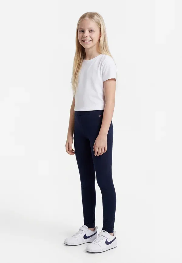 Леггинсы из хлопка 2-pack Essential Logo Extra Slim Tommy Hilfiger, Dark Night Navy, Light Grey Heather, темно-синий/светло-серый