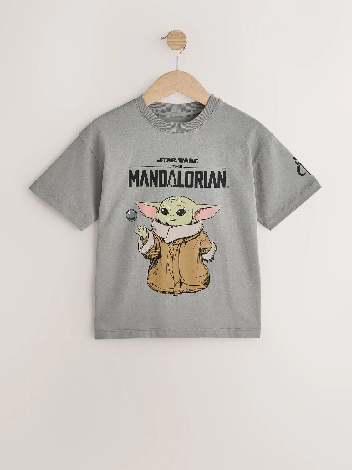 Футболка с принтом Mandalorian Next, угольно-серый