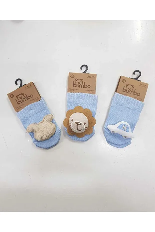 Детские носки для новорожденных хлопковые 3 пары Baby By Bumbo, Blue