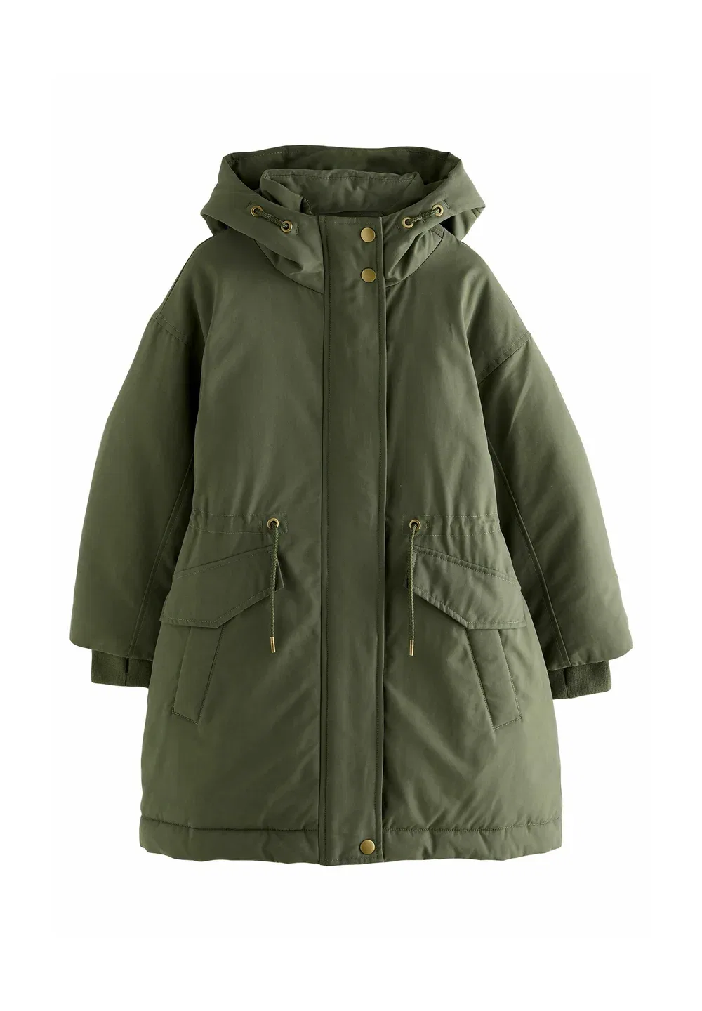 Водоотталкивающая стеганая зимняя куртка Next, Khaki Green