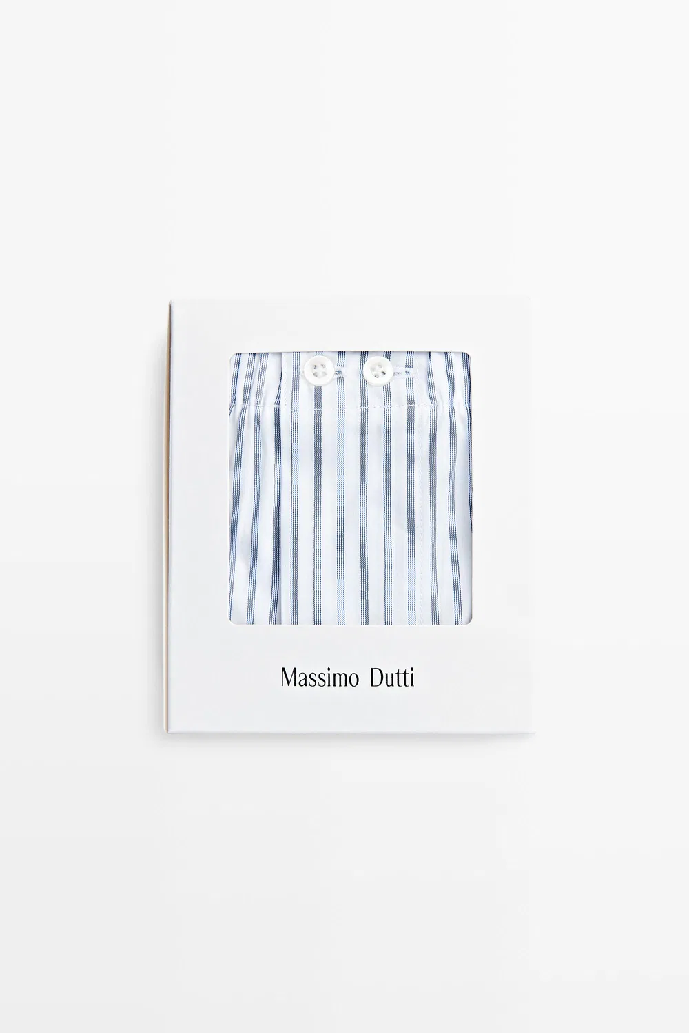 Полосатые боксеры из 100% хлопка Massimo Dutti, белый — фото 3