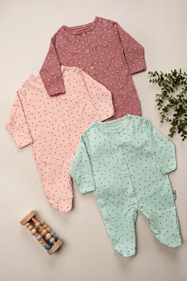 Детский комбинезон с цветочным принтом Enia Baby, Multicolor — фото 3