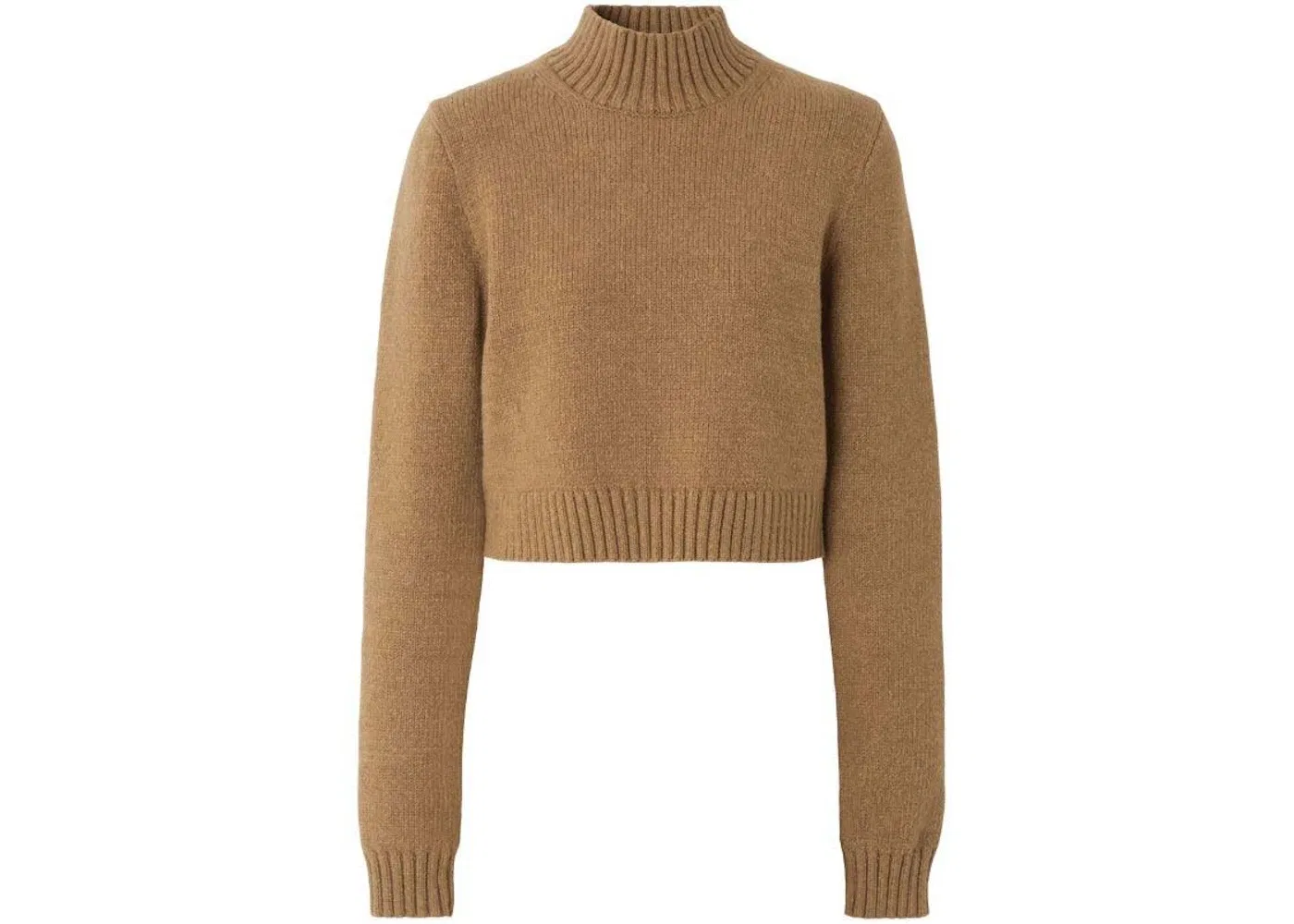 Женский укороченный джемпер с монограммой Burberry, Camel