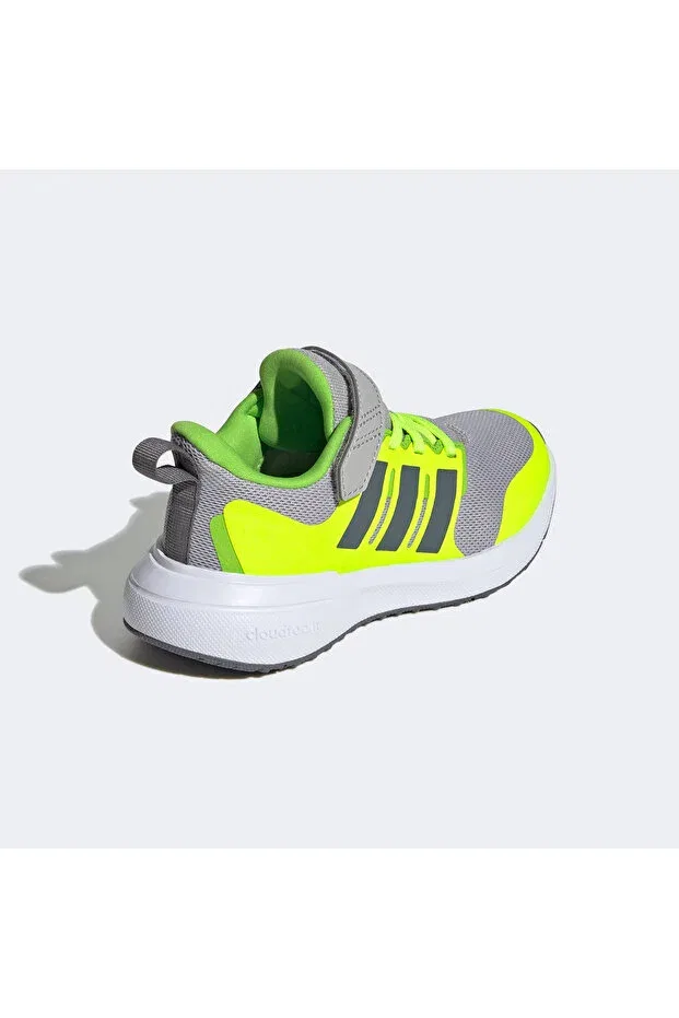 Детские кроссовки для девочек с принтом Fortarun 2.0 cloudfoam elastic lace top strap shoes Adidas, Gray — фото 3