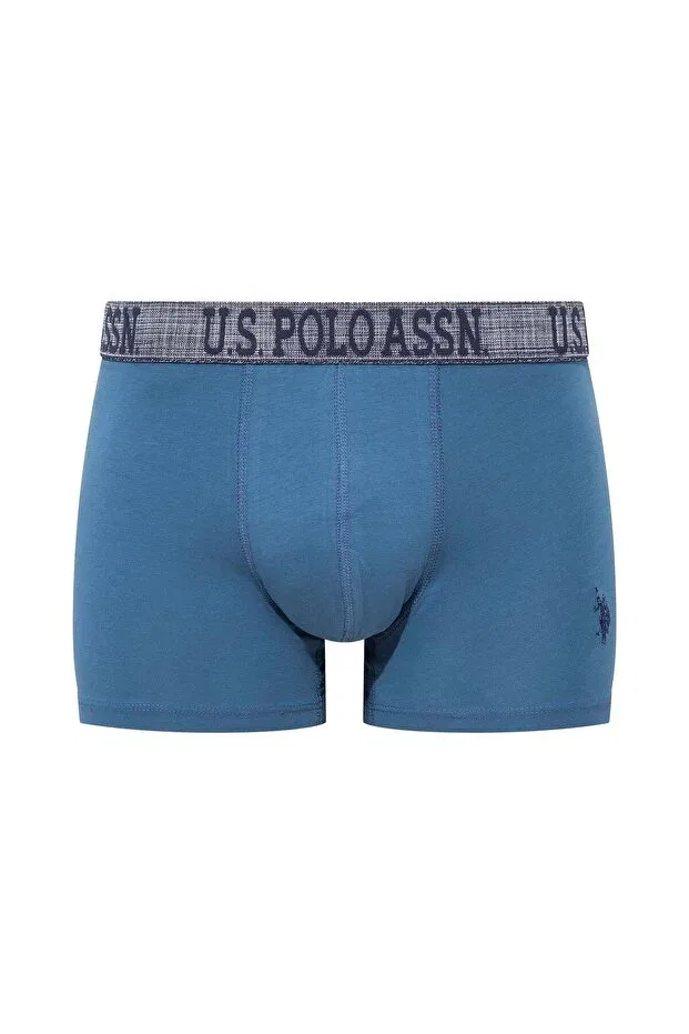 Мужские боксеры хлопковые 3 шт U.S. Polo Assn., Indigo-Blue-Printed — фото 2