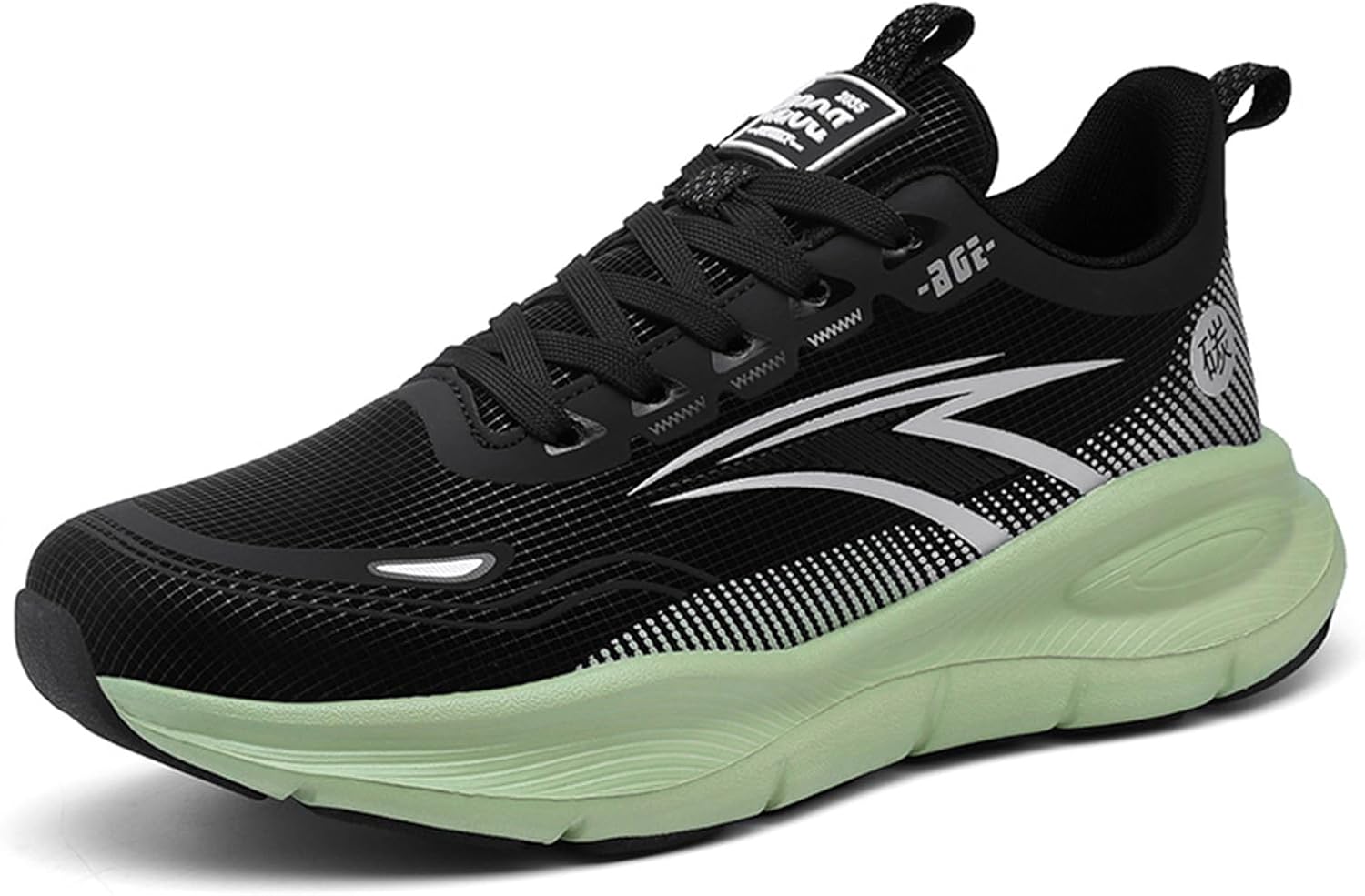 

Мужские спортивные кроссовки с толстой подошвой, осенние, противоскользящие, дышащие, амортизирующие кроссовки для бега Generic, зеленый