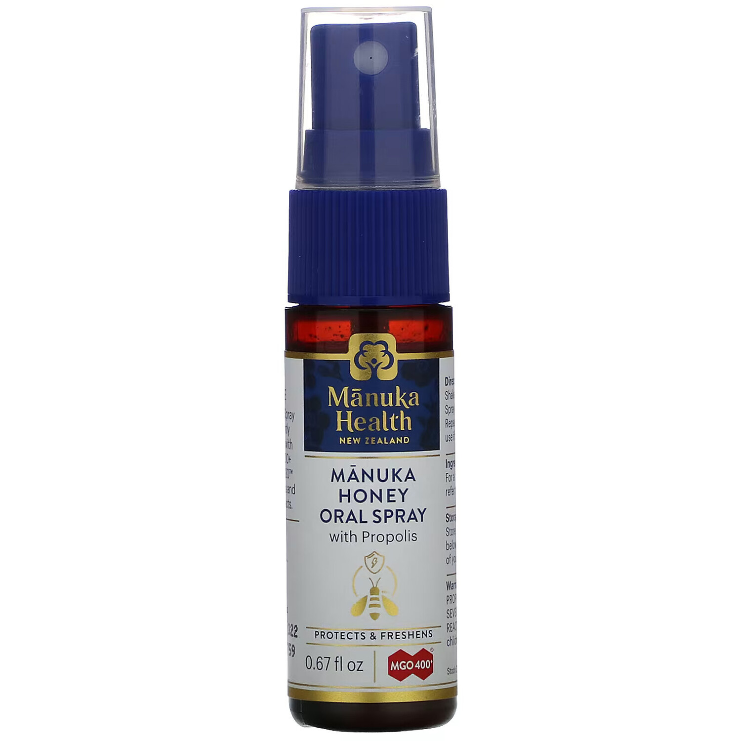 

Manuka Health, Спрей для полости рта с медом Manuka и прополисом, 0,67 жидк. Унции