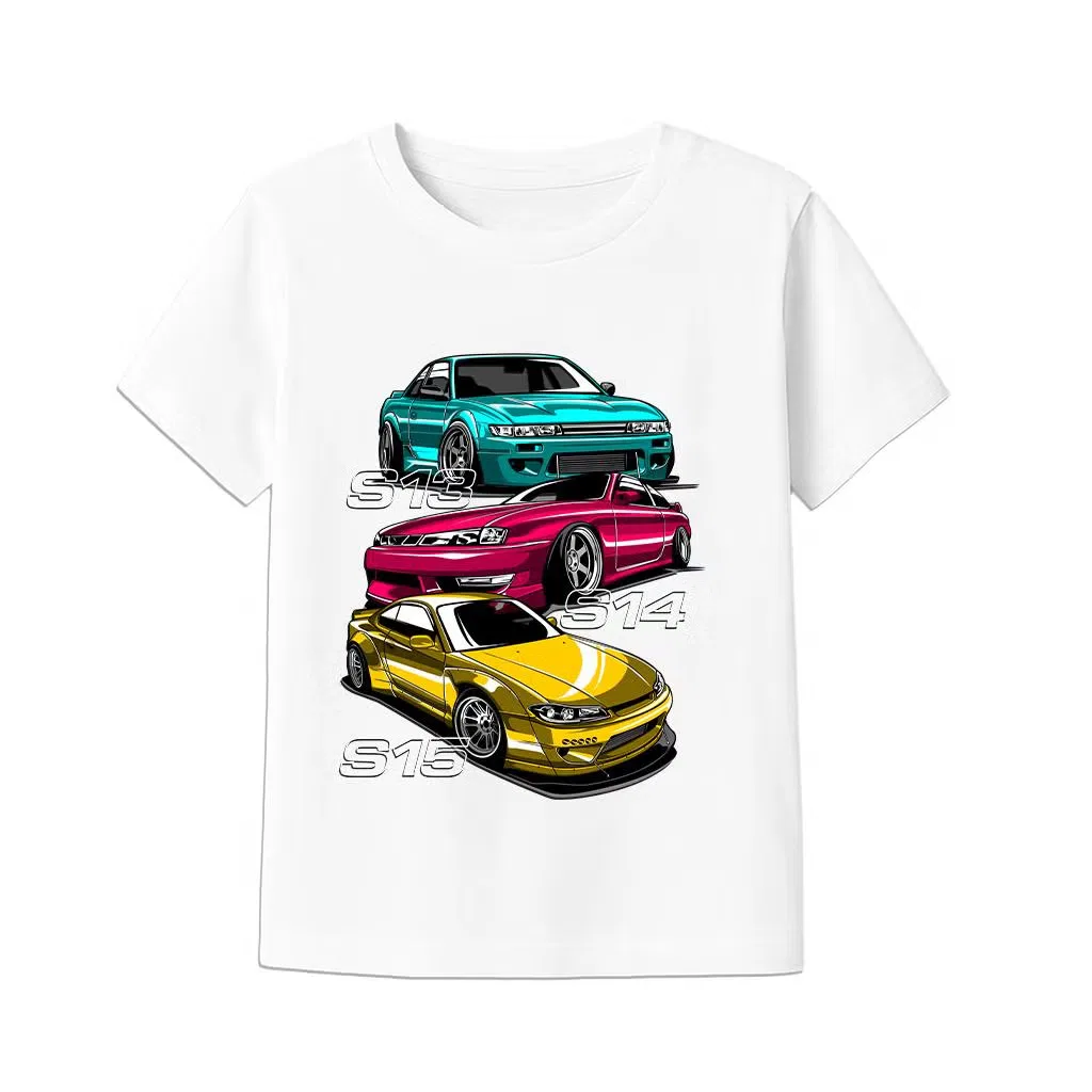 Футболка с принтом JDM-автомобиля Yoo Street, белая