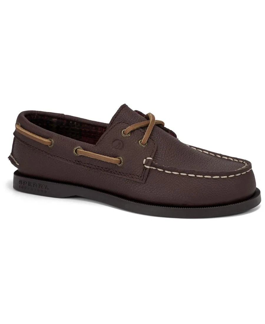 Туфли лоферы из нубука с шнуровкой, модель Authentic Original Leather Boat Shoe Sperry, Cappuccino