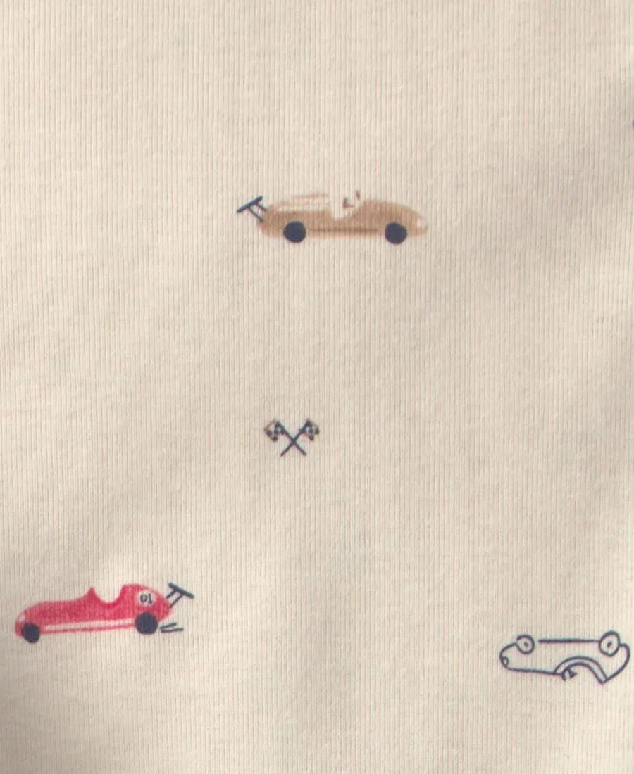 Детский комплект для мальчиков из худи, боди и штанов Racing Champ Carter's, Gray/Beige — фото 3