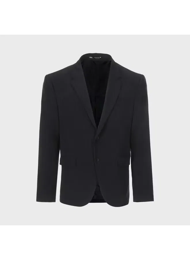 Пиджак классический деловой с длинным рукавом Zara, черный — фото 2