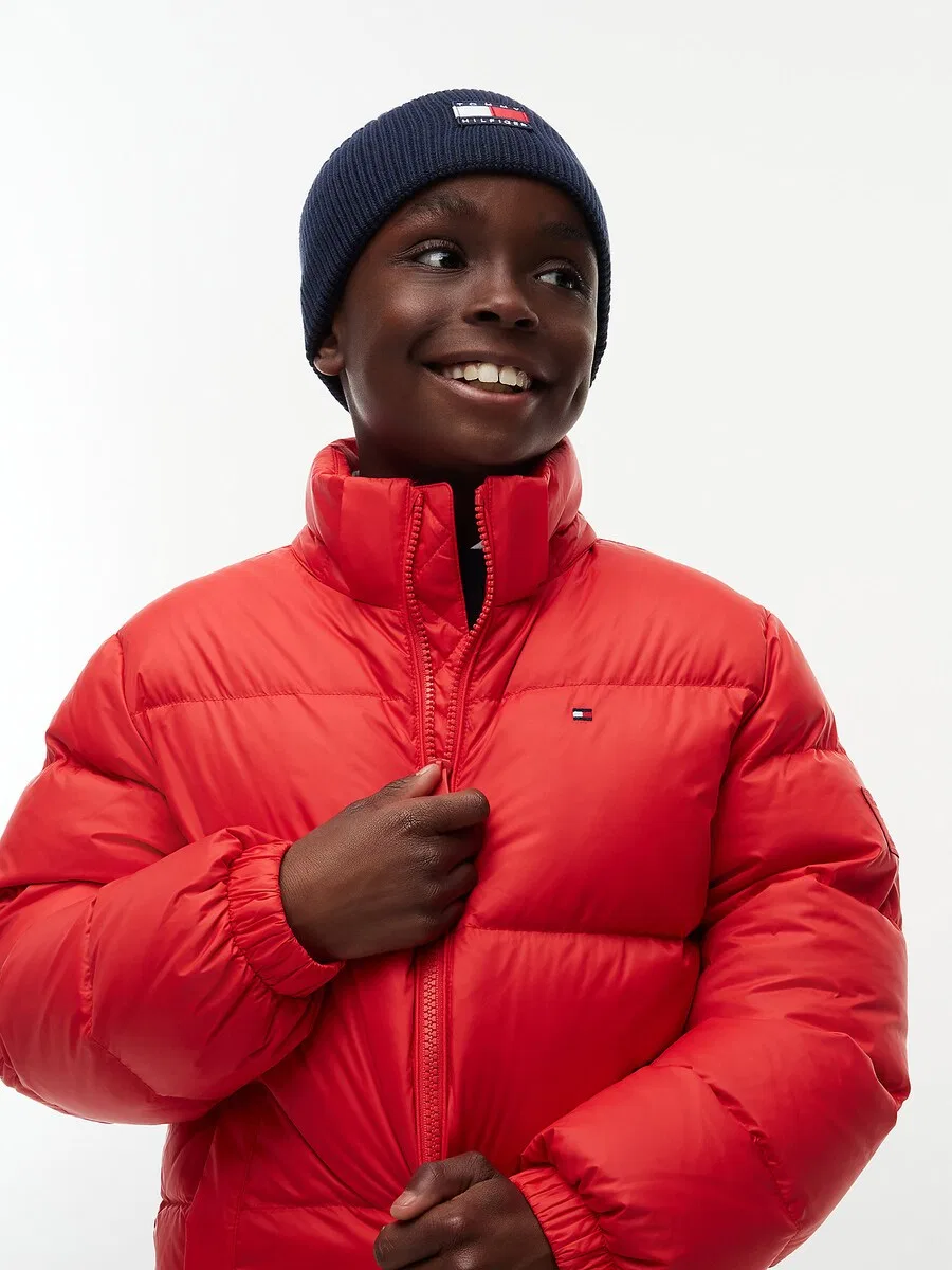 Зимняя куртка TOMMY HILFIGER 'Essential' оранжево-красного цвета — фото 3