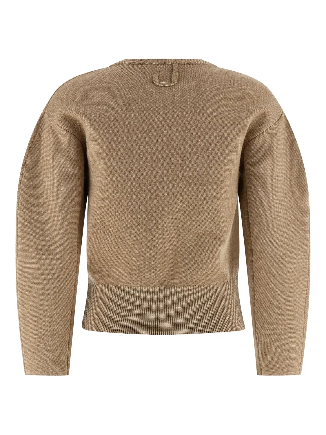 Кардиган с двойной застежкой и круглым вырезом Jacquemus, бежевый — фото 4