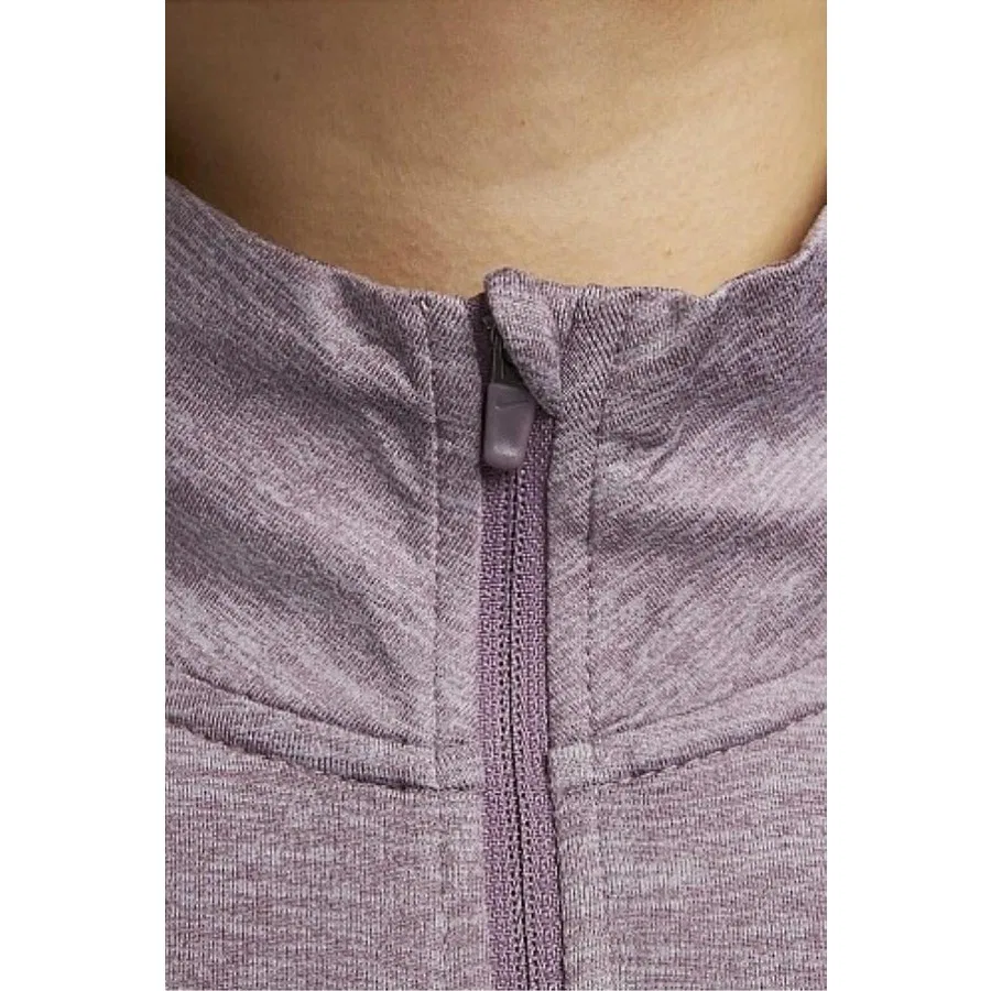 Женский спортивный топ с четвертью молнией Dri-Fit Running Element Half Zip Long Nike, Сиреневый — фото 3