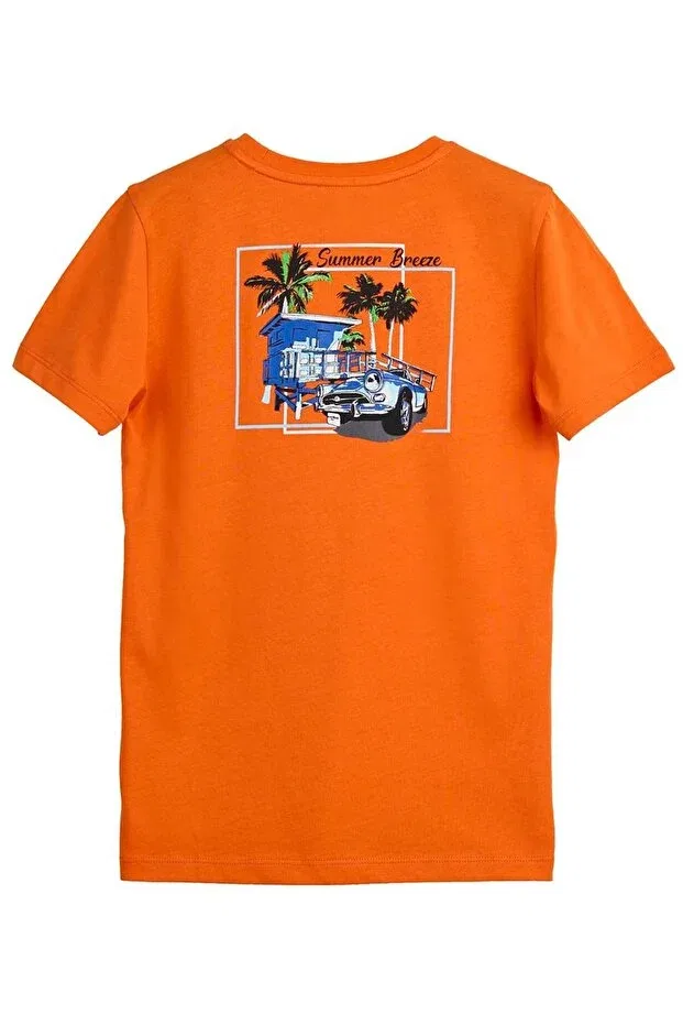 Детская футболка с коротким рукавом Dustin kids t-shirt 24.06.07.007-c38 Bad Bear, Orange — фото 2