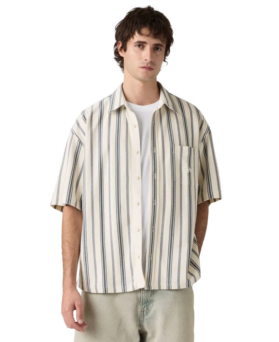 Рубашка с коротким рукавом Dawson Pique Stripe Levi's, Ivory