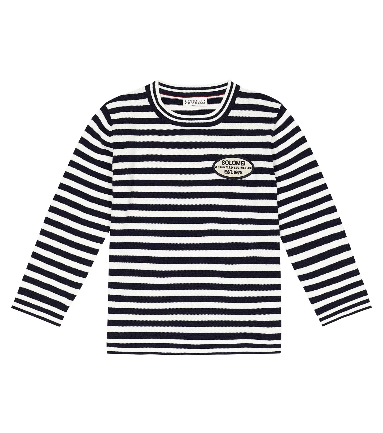 Свитшот хлопковый Brunello Cucinelli Kids, синий