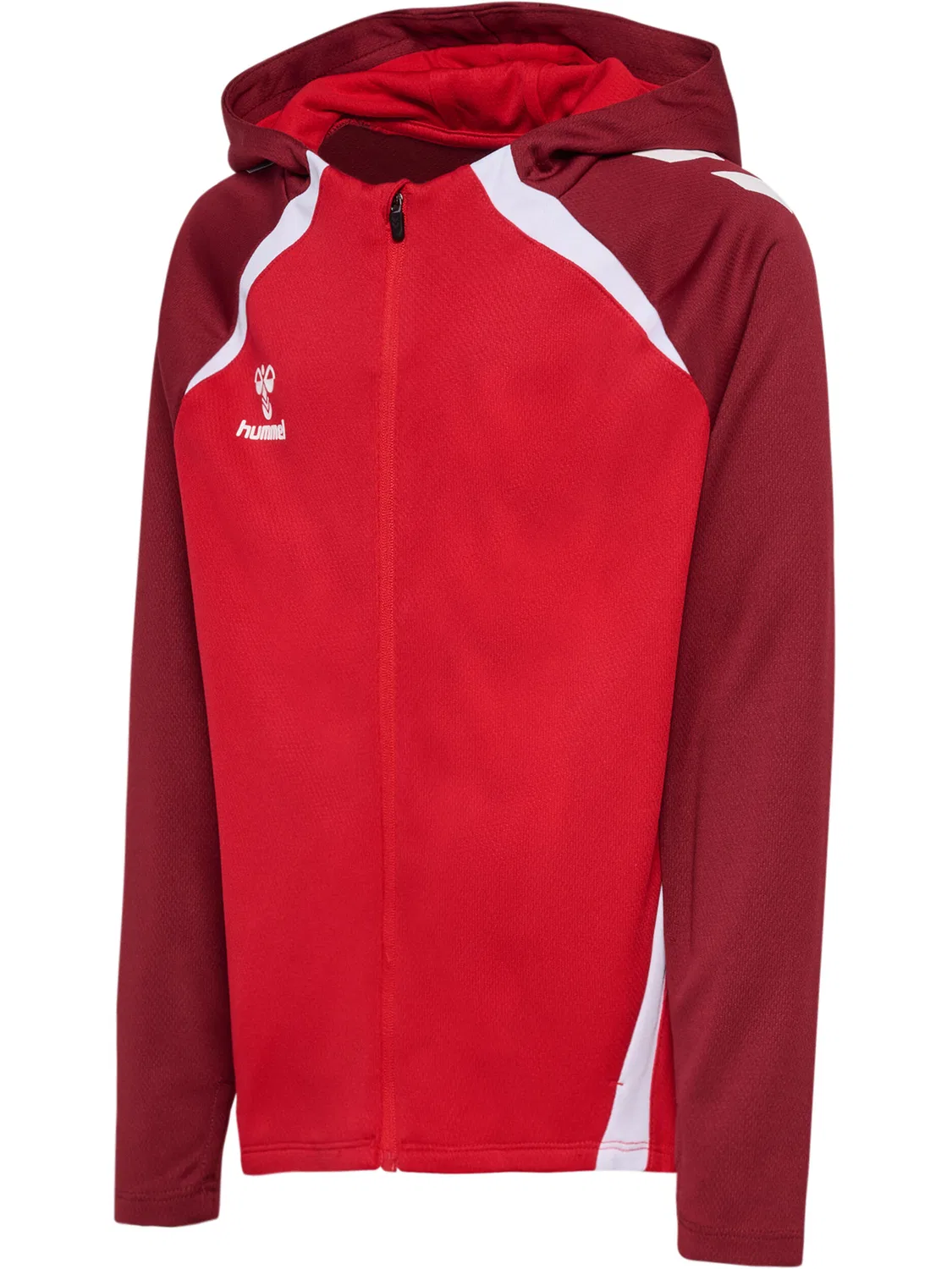 Детская куртка с принтом Hmllead 2.0 Zip Hoodie Kids Hummel, Rot Bordeaux — фото 2