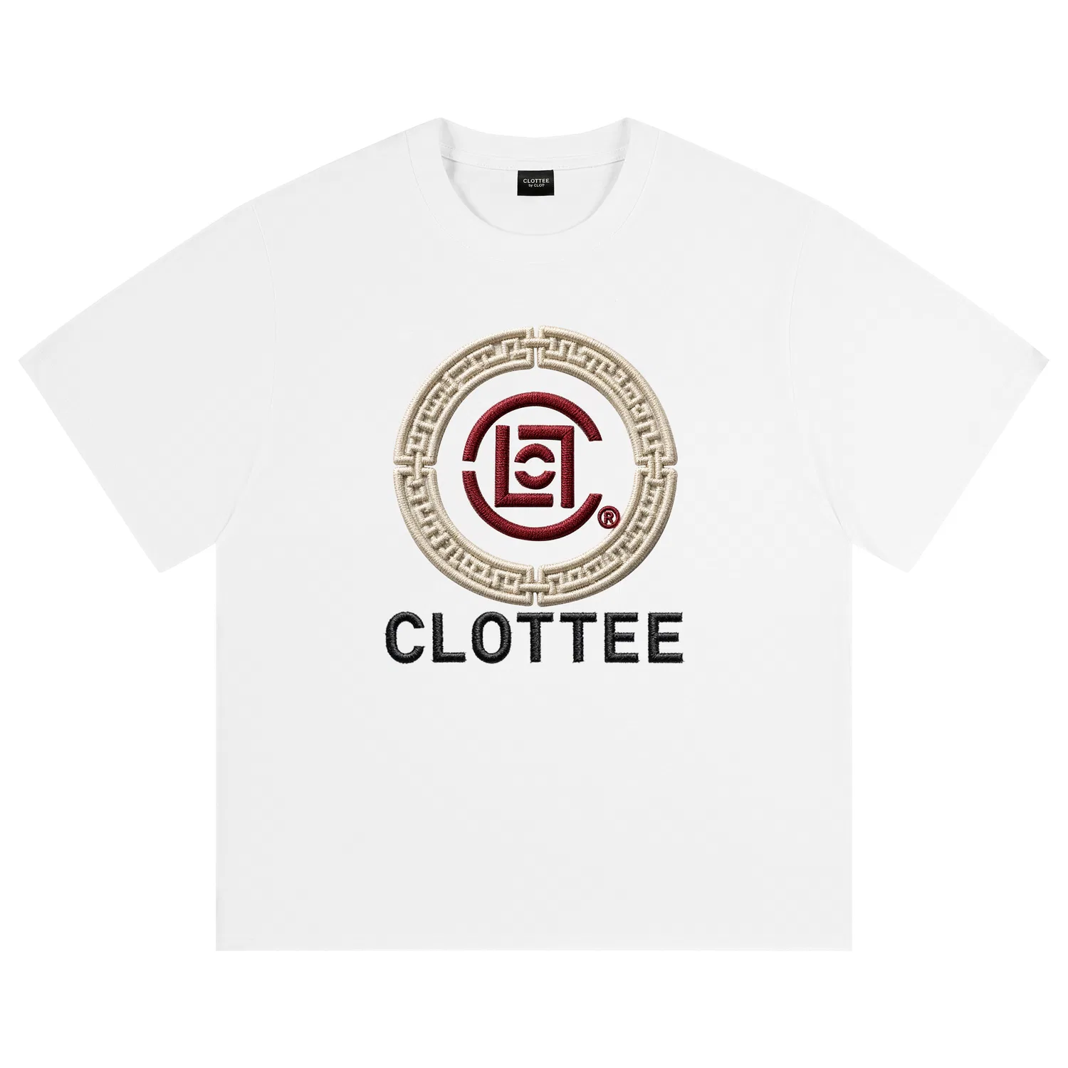 Детская футболка хлопковая с вышивкой CLOT, White