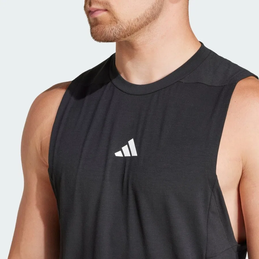 Спортивная майка IK9726, разработанная для тренировок adidas, Черный — фото 4