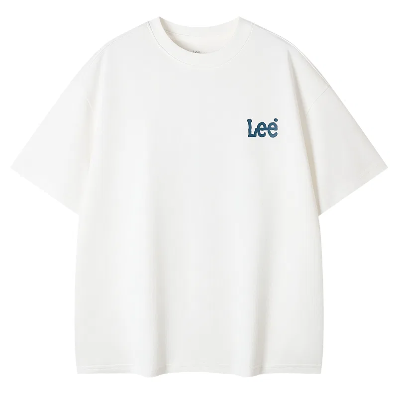 Детская футболка с круглым вырезом Lee, Moon White