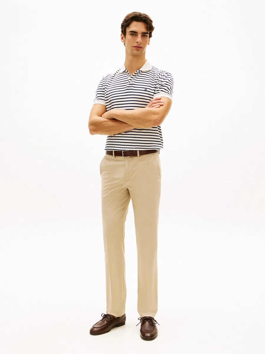 Брюки TOMMY HILFIGER Regular Pleated Pants 'Denton' бежевого цвета — фото 4