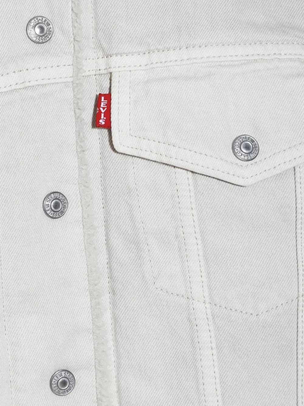 Джинсовая куртка с воротником из шерпы Levi'S, бежевый — фото 3