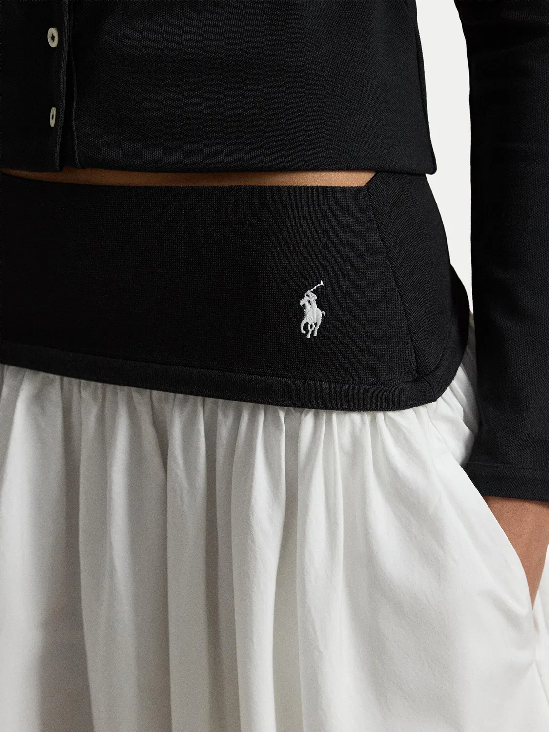 Женская юбка-трапеция стандартного кроя Polo Ralph Lauren, белый — фото 4