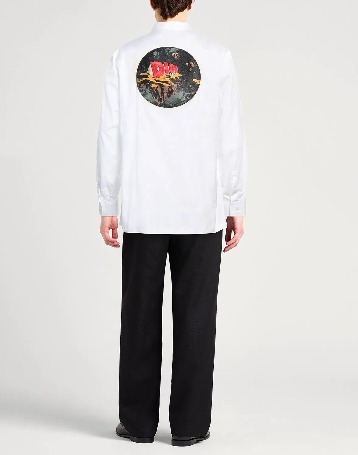 Мужская рубашка regular-fit с аппликациями Dior, белый — фото 3