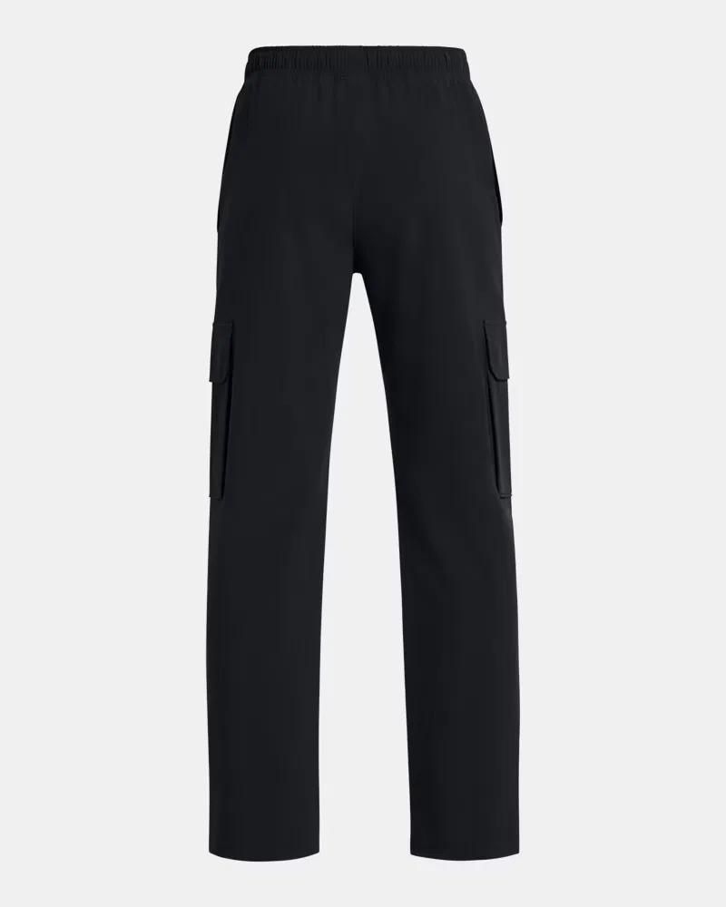 Брюки для мальчиков 63,5 см водоотталкивающие UA Icon Woven UnderArmour, Black/White — фото 2