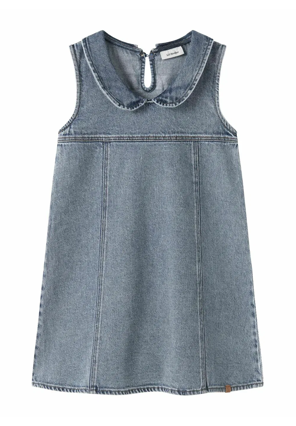Платье Спенсер из джинсовой ткани - джинсовое платье Lil' Atelier, Medium Blue Denim