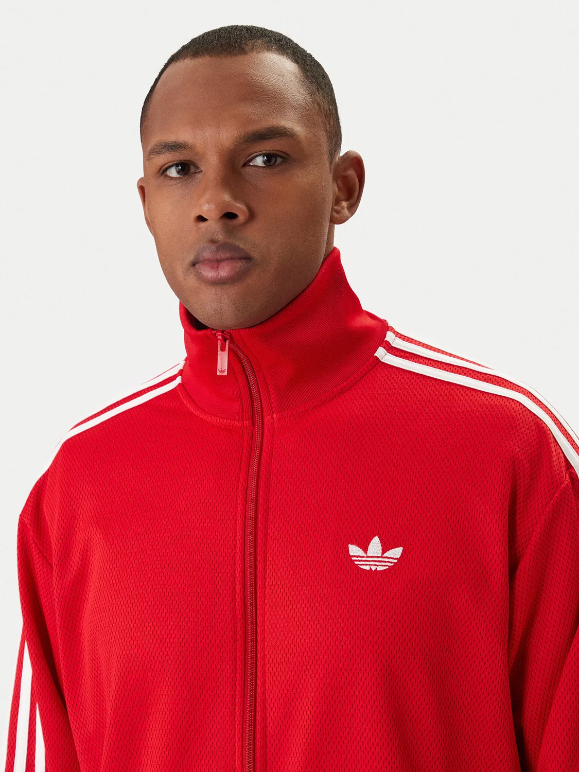 Мужской свитшот свободного кроя adicolor Firebird Adidas, красный — фото 4
