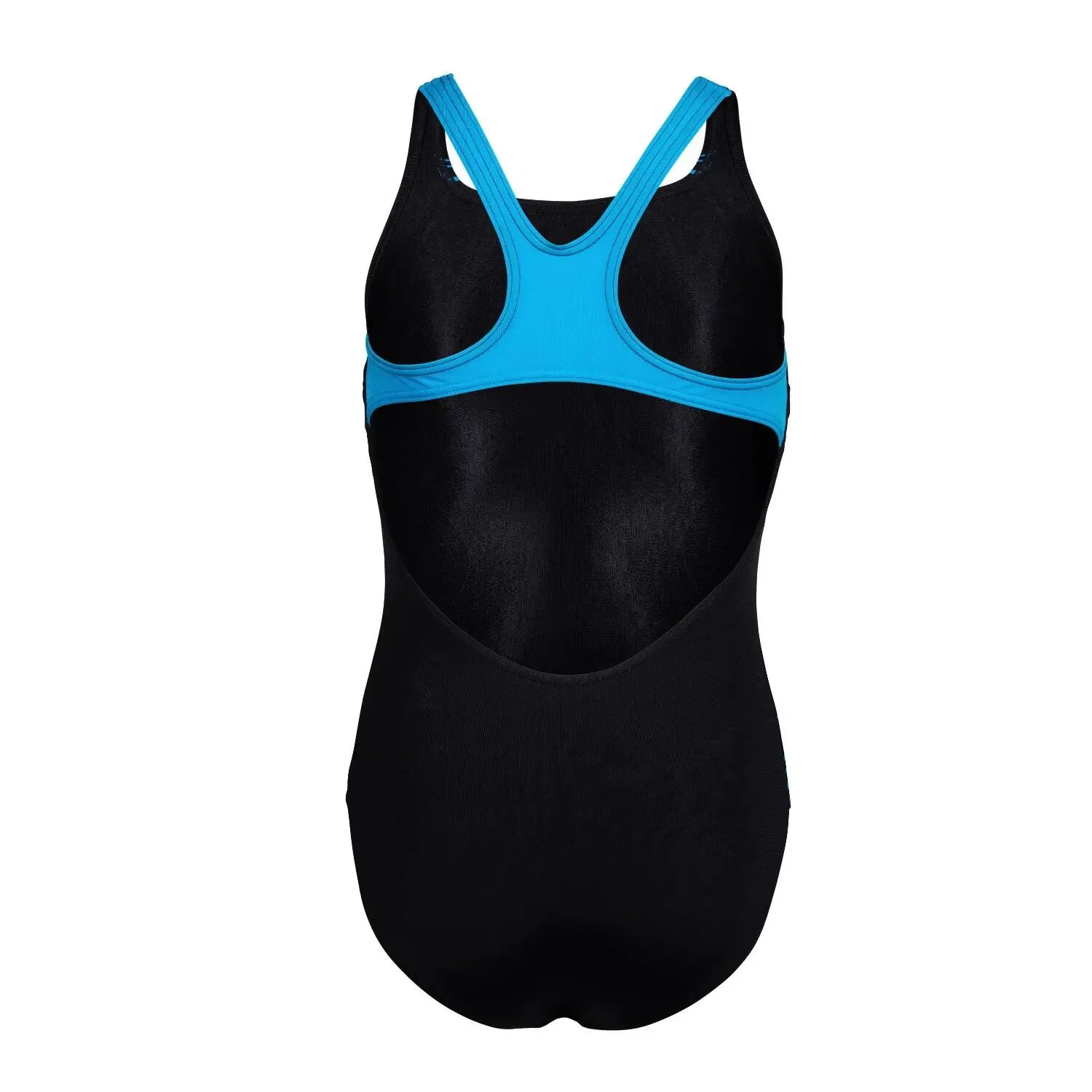 Детский слитный купальник для девочек с открытой спиной Graphic Swim Pro Back Arena, Schwarz Turkis Schwarz — фото 2