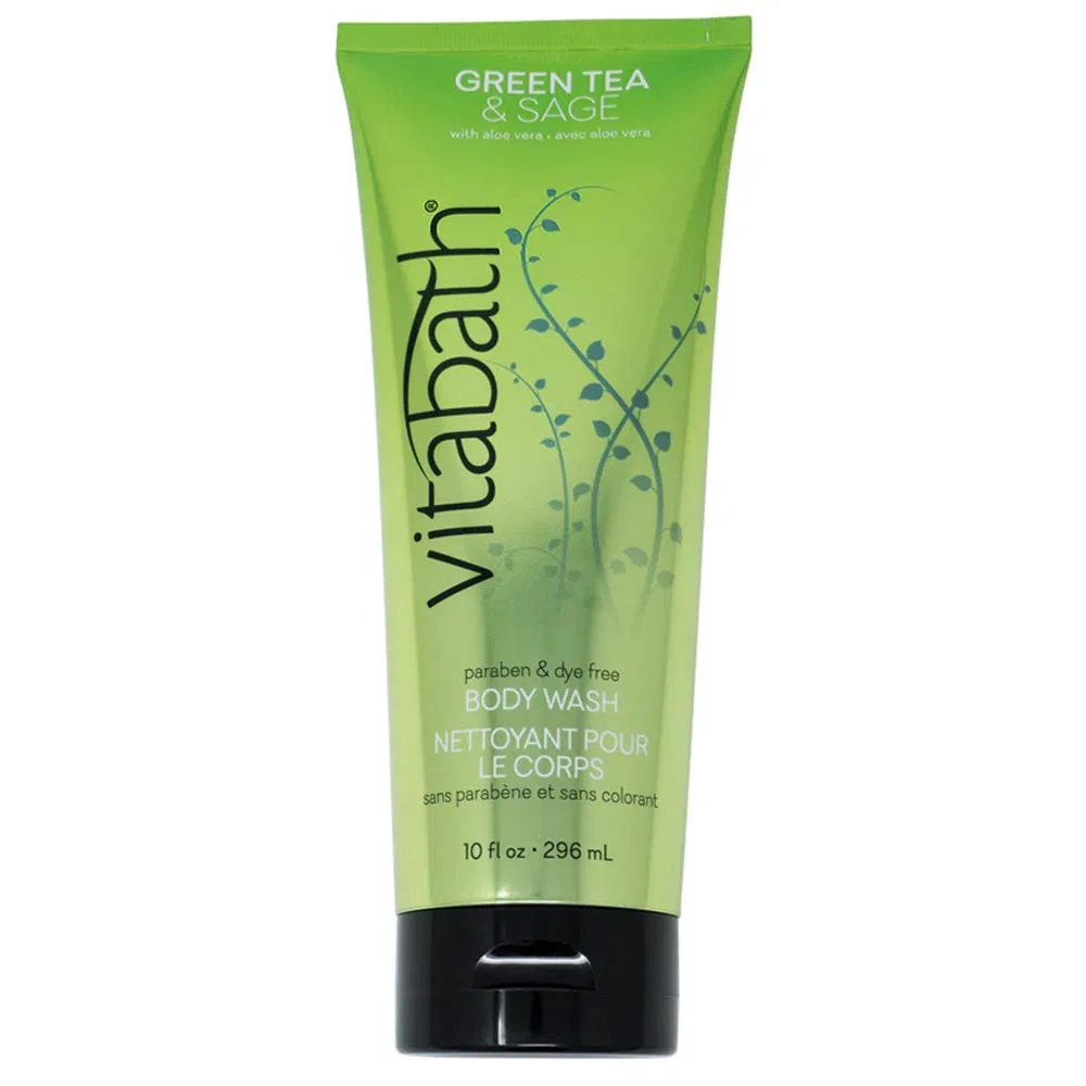 Гель для душа Green Tea & Sage, Vitabath, 10 oz