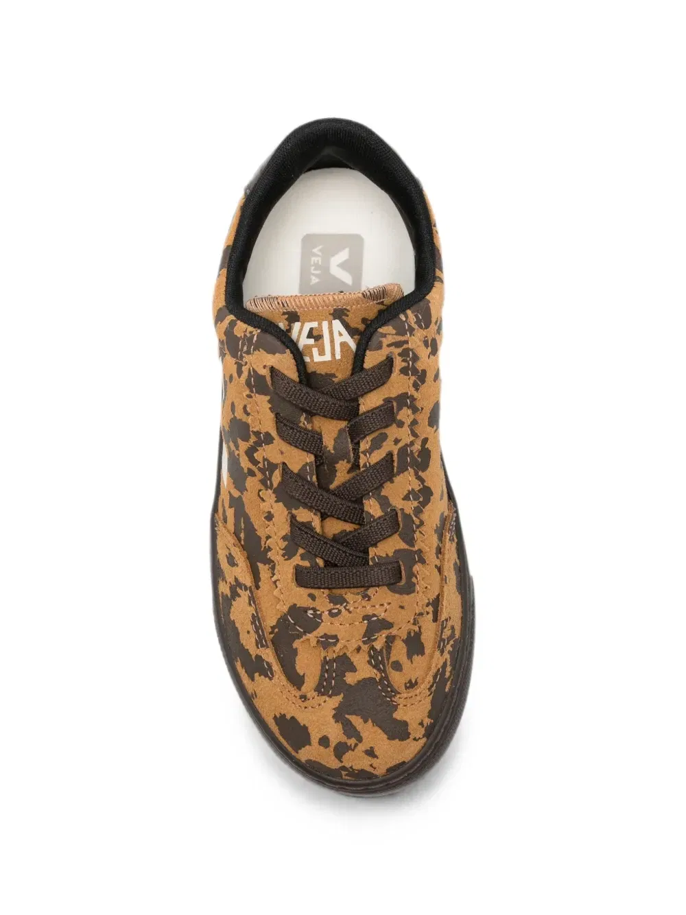 Кеды из замши с камуфляжным принтом Volley Veja Kids, бежевый — фото 3