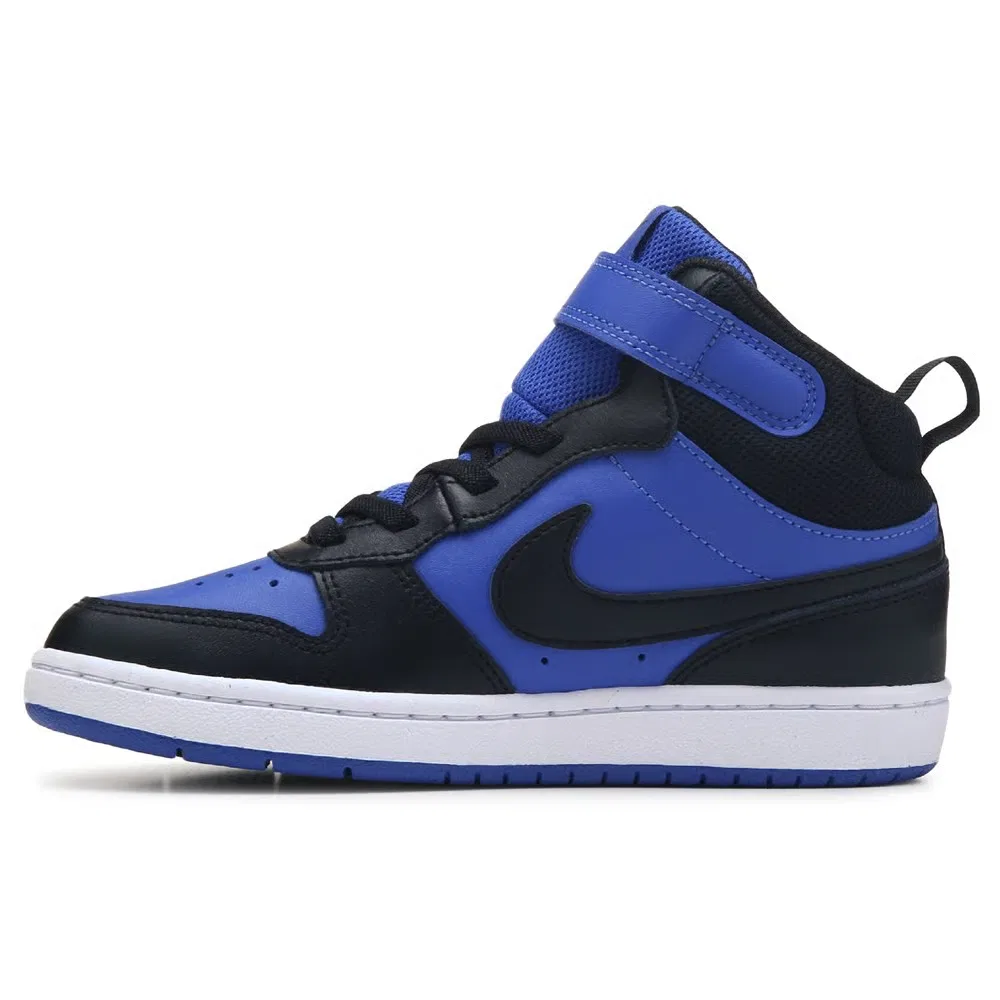 Детские высокие кроссовки Court Borough Mid 2 Nike, Black/Royal — фото 3