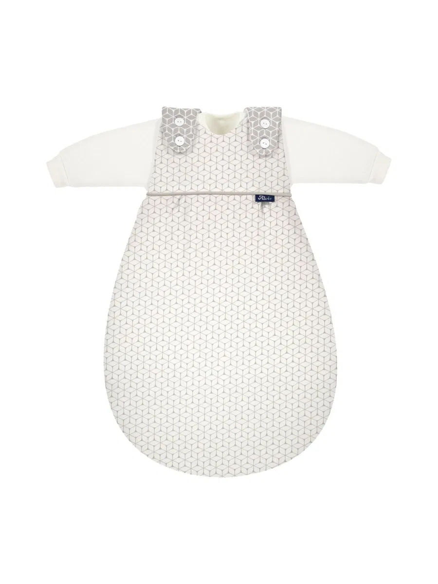 Спальный мешок ALVI 'Schlafsack Baby-Maxchen 3-teilig Baumwolle' темно-серого цвета