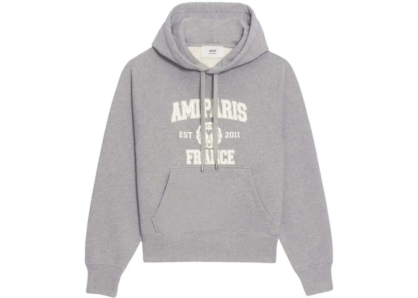 Худи с логотипом Ami Paris, Grey