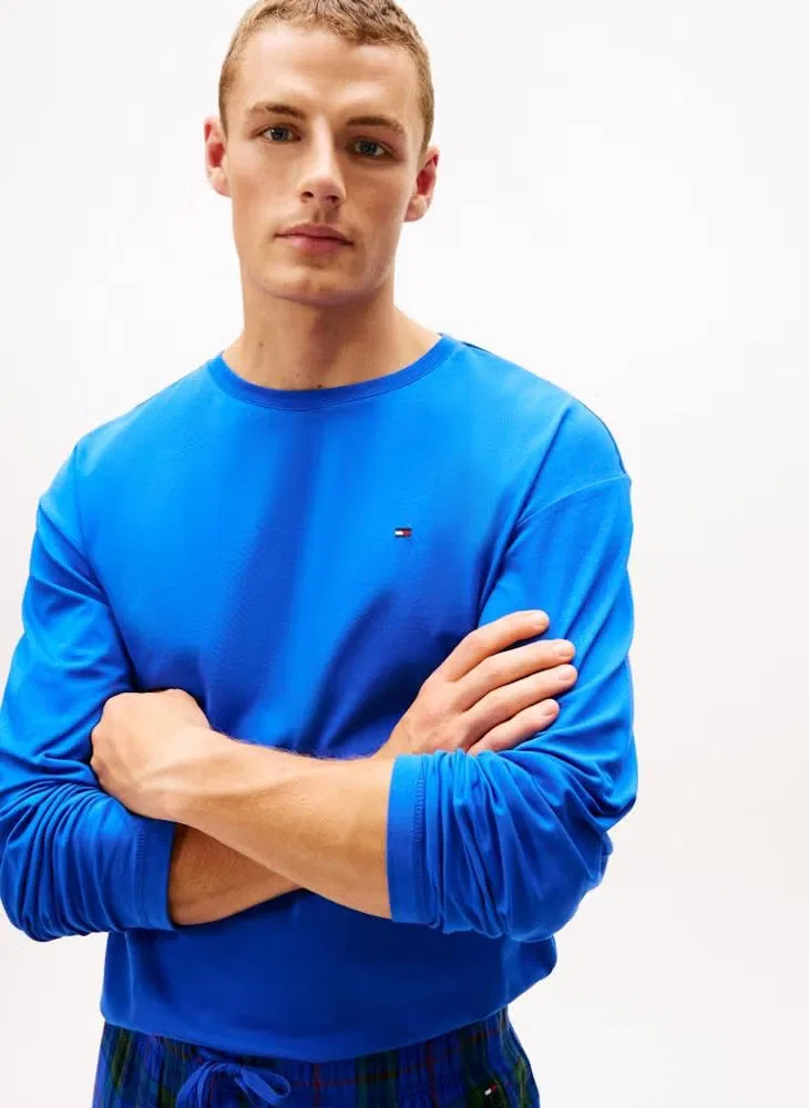Комплект пижам из фланели с тапочками Th original Tommy Hilfiger, фиолетовый — фото 4