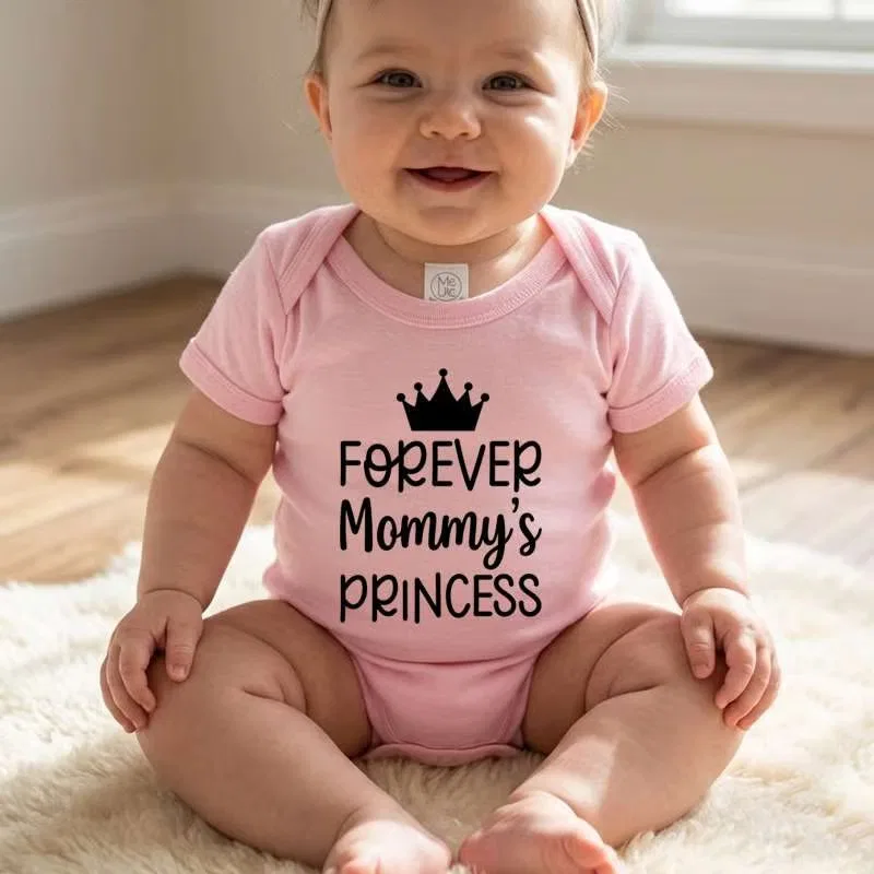 Боди-комбинезон с принтом Forever Mommy’s Princess Matching Family Outfits, розовый — фото 2