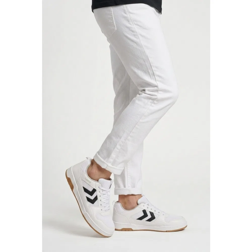 Детские спортивные кроссовки с шнуровкой White Black Hml Versay II Hummel — фото 2