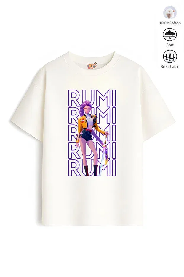 Детская футболка оверсайз для девочек Hun Design 9 Belya Kids Wear, Multicolor