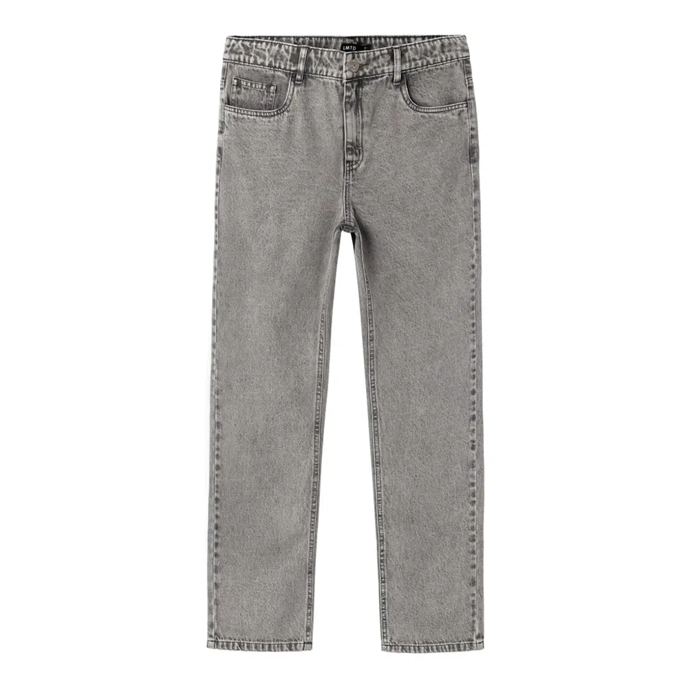 Детские джинсы для девочек с высокой посадкой Kizza Mom LMTD Name it, Grey — фото 2