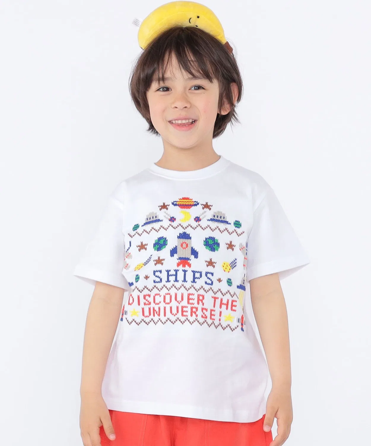 Детская футболка с вышивкой космос SHIPS, Navy — фото 3