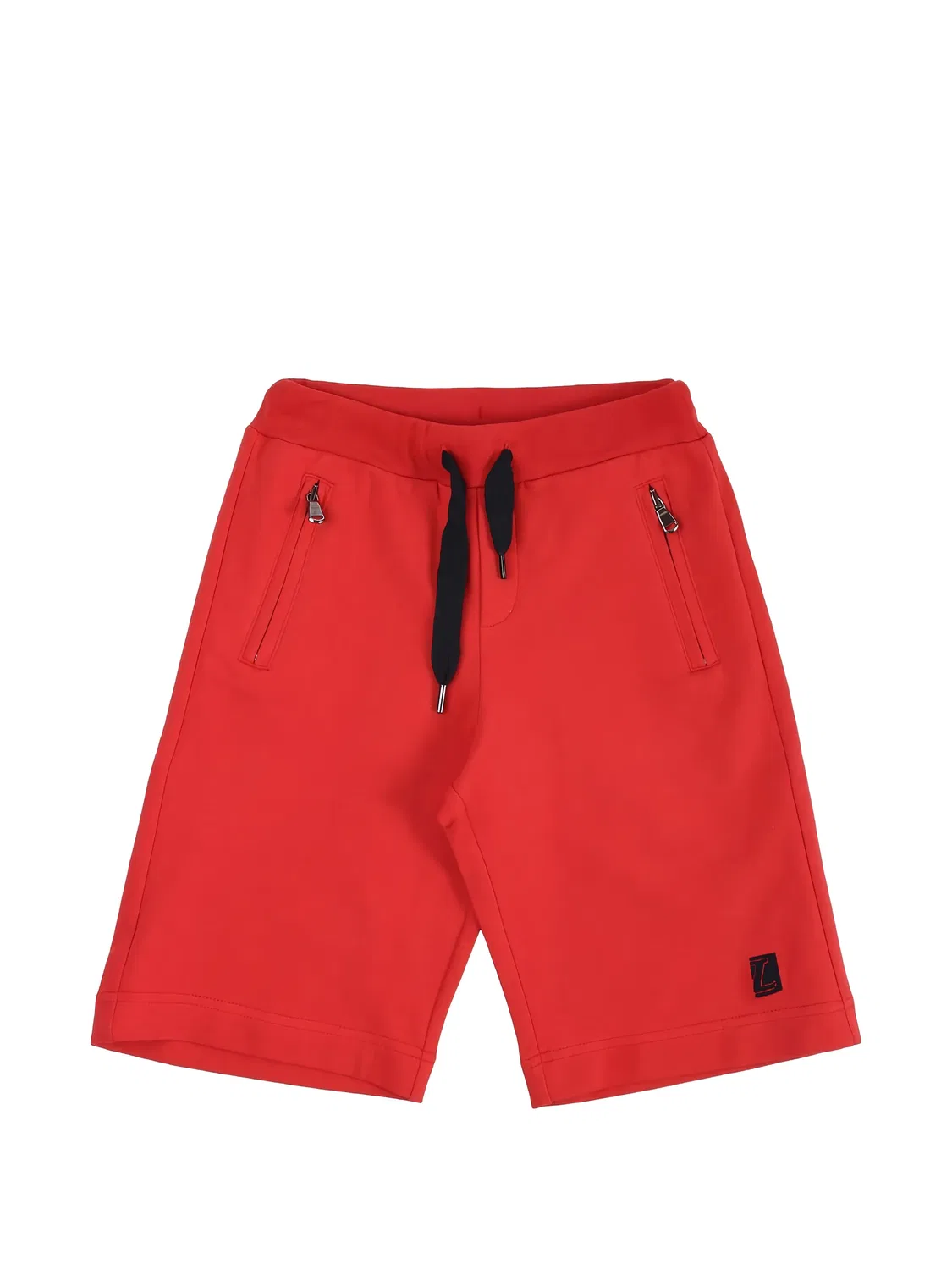 Шорты с кулиской и нашивкой-логотипом Lanvin Enfant, красный
