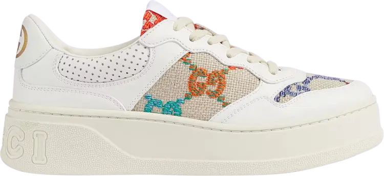 Кроссовки Gucci Wmns GG Sneaker Multicolor Embroidered, белый