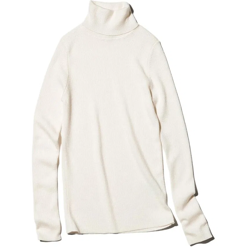 Женский свитер с высоким воротом UNIQLO, Ivory