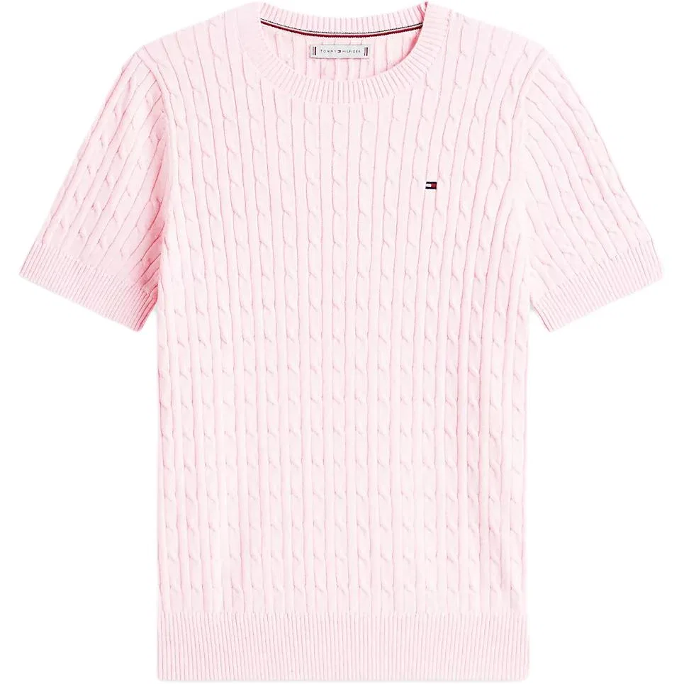 Свитер с круглым вырезом, Light Pink, Tommy Hilfiger